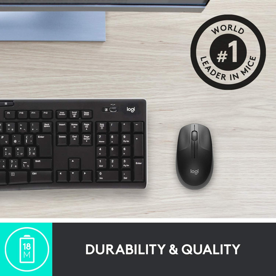 Mouse Logitech M190 Inalámbrico Ergonómico USB(P163B) - Achorao