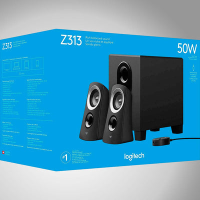Parlantes Logitech Z313 con Subwoofer 2.1 - Sonido Potente y Envolvente - Achorao