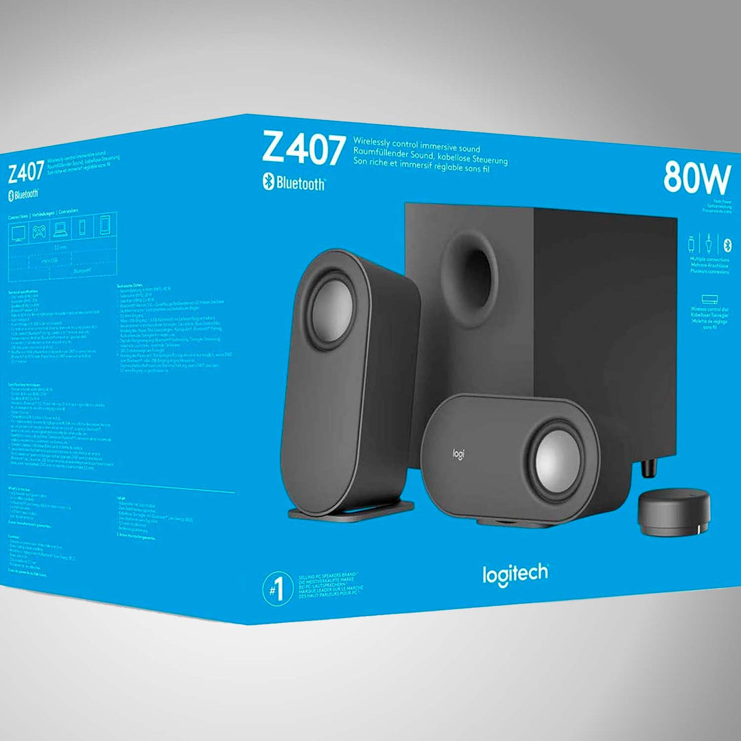 Parlantes Logitech Z407 USB Bluetooth c/ Sub Woofer - Achorao