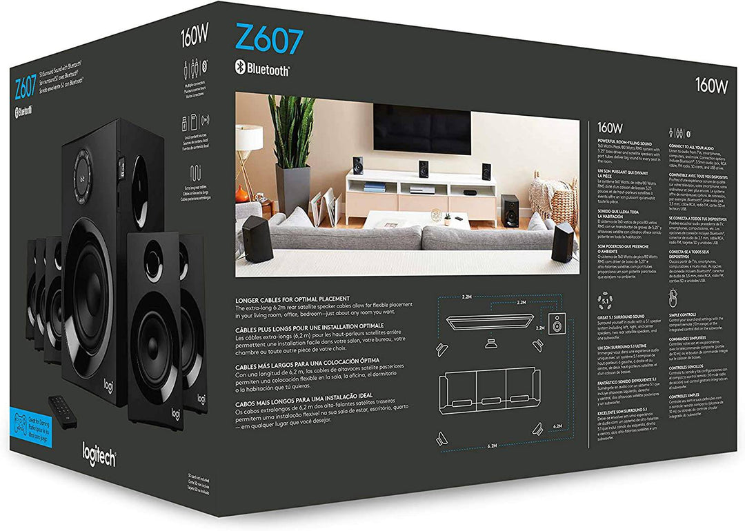 Parlantes Logitech Z607 / 6 parlantes / Sub Woofer Bluetooth - Achorao