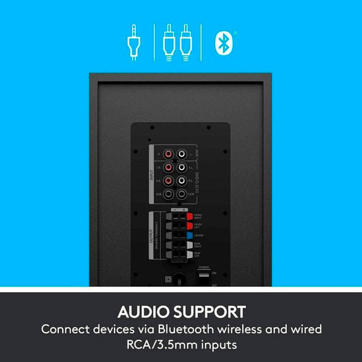 Parlantes Logitech Z607 / 6 parlantes / Sub Woofer Bluetooth - Achorao
