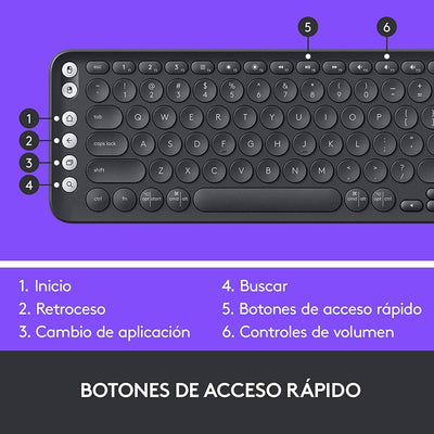Teclado Logitech K600 Smart TV Inalámbrico USB Multimedia Touchpad - Achorao