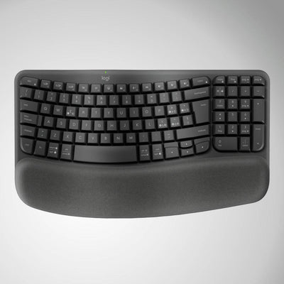 Teclado Sp Logitech Wave Keys wireless con reposamanos acolchado - Achorao