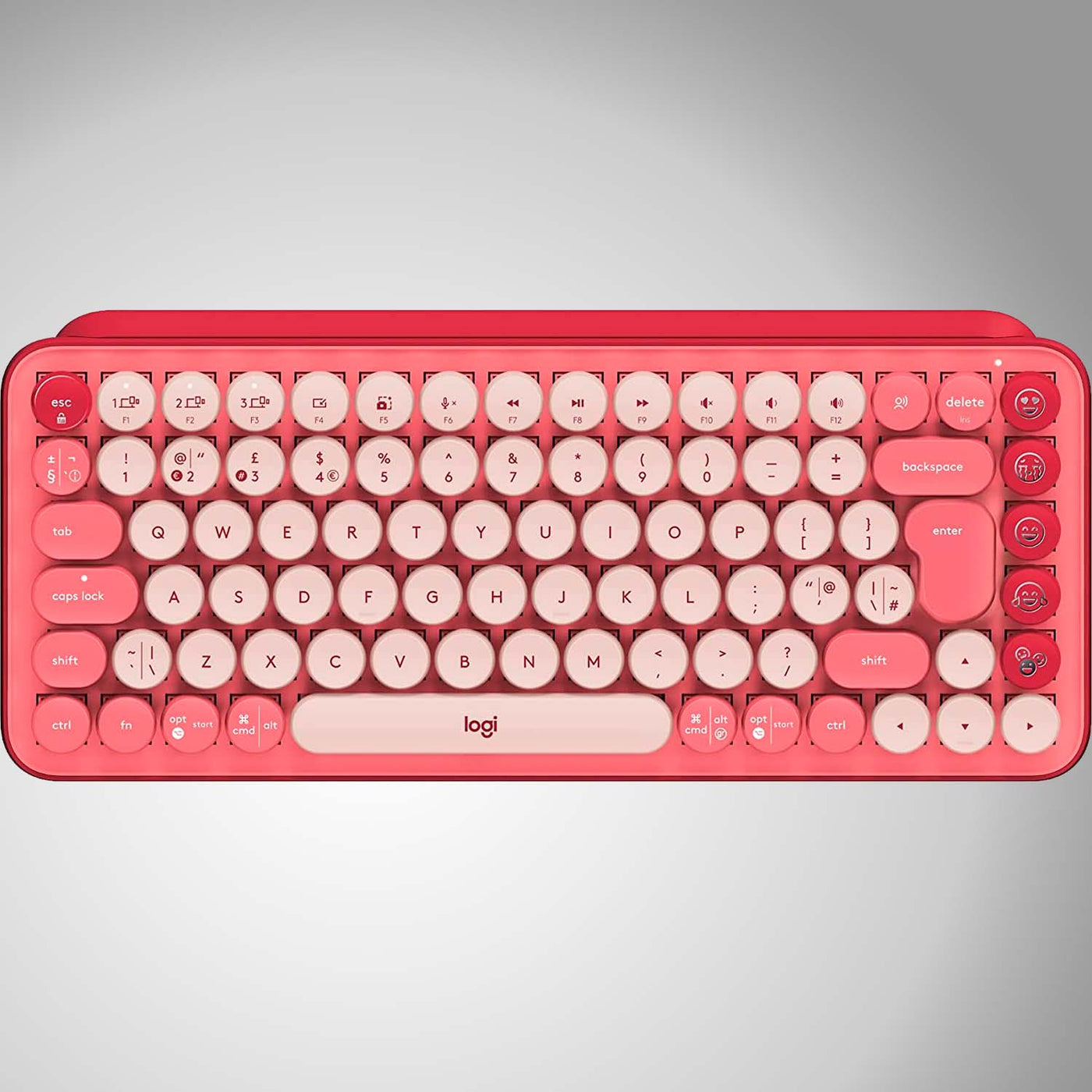 Teclado Mecánico Logitech POP Keys c/ emojis Blast USB Mac Windows - Achorao