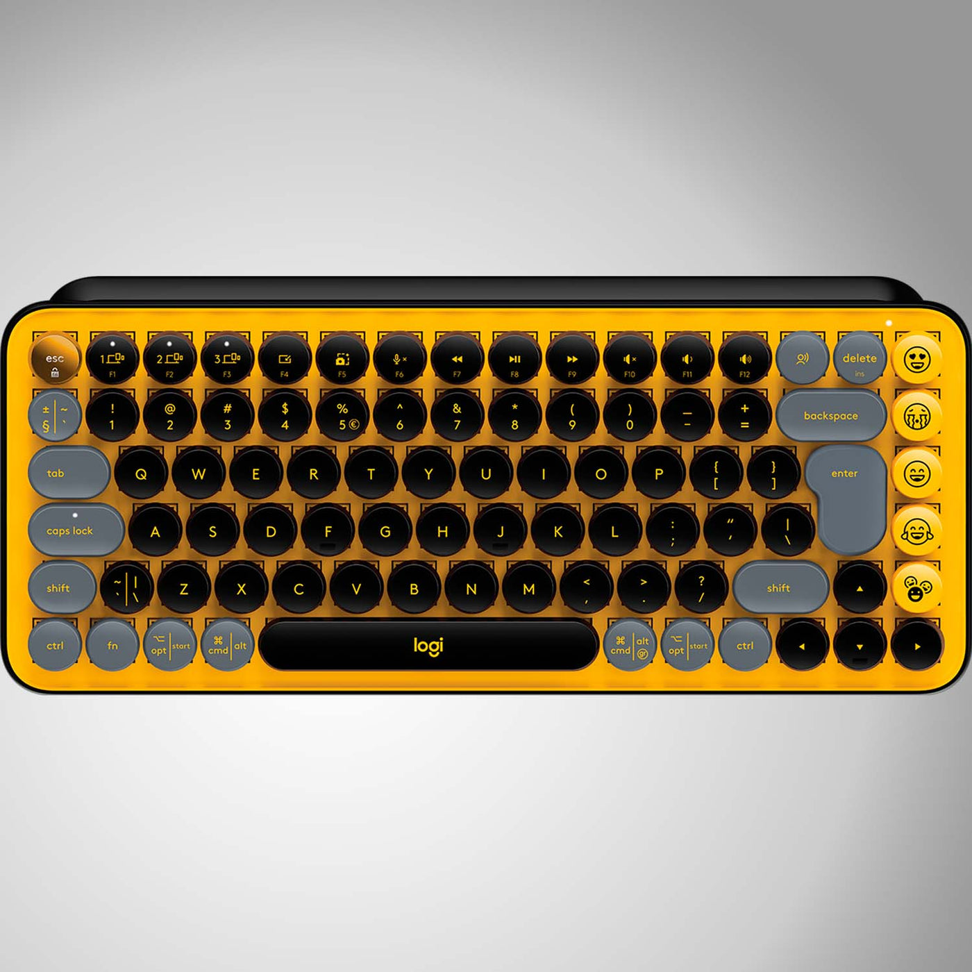 Teclado Mecánico Logitech POP Keys c/ emojis Blast USB Mac Windows - Achorao