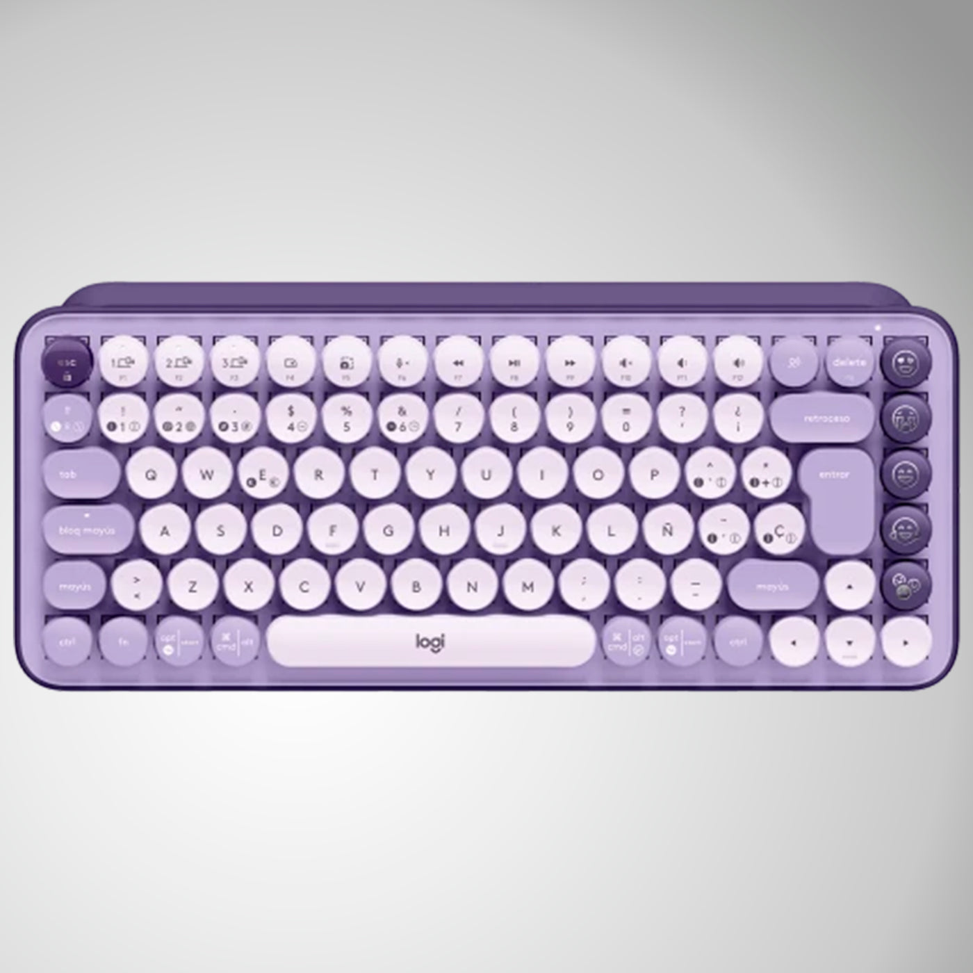 Teclado Mecánico Logitech POP Keys c/ emojis Blast USB Mac Windows - Achorao