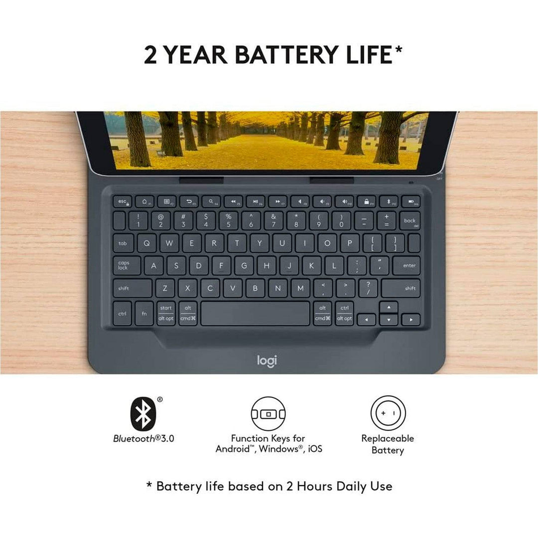 Logitech Universal Folio - Funda con Teclado Inalámbrico - Achorao