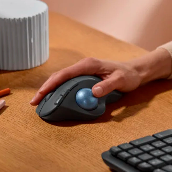 Mouse Logitech M575S, trackball inalámbrico silencioso, wireless bolt/bluetooth USB-A BLACK - Achorao