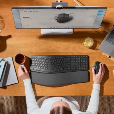 Mouse Logitech Mx Ergo S, Advanced Trackball Wireless bolt/Bluetooth USB-C BLACK - Achorao