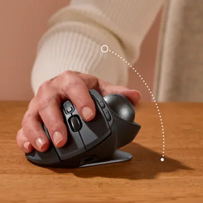 Mouse Logitech Mx Ergo S, Advanced Trackball Wireless bolt/Bluetooth USB-C BLACK - Achorao