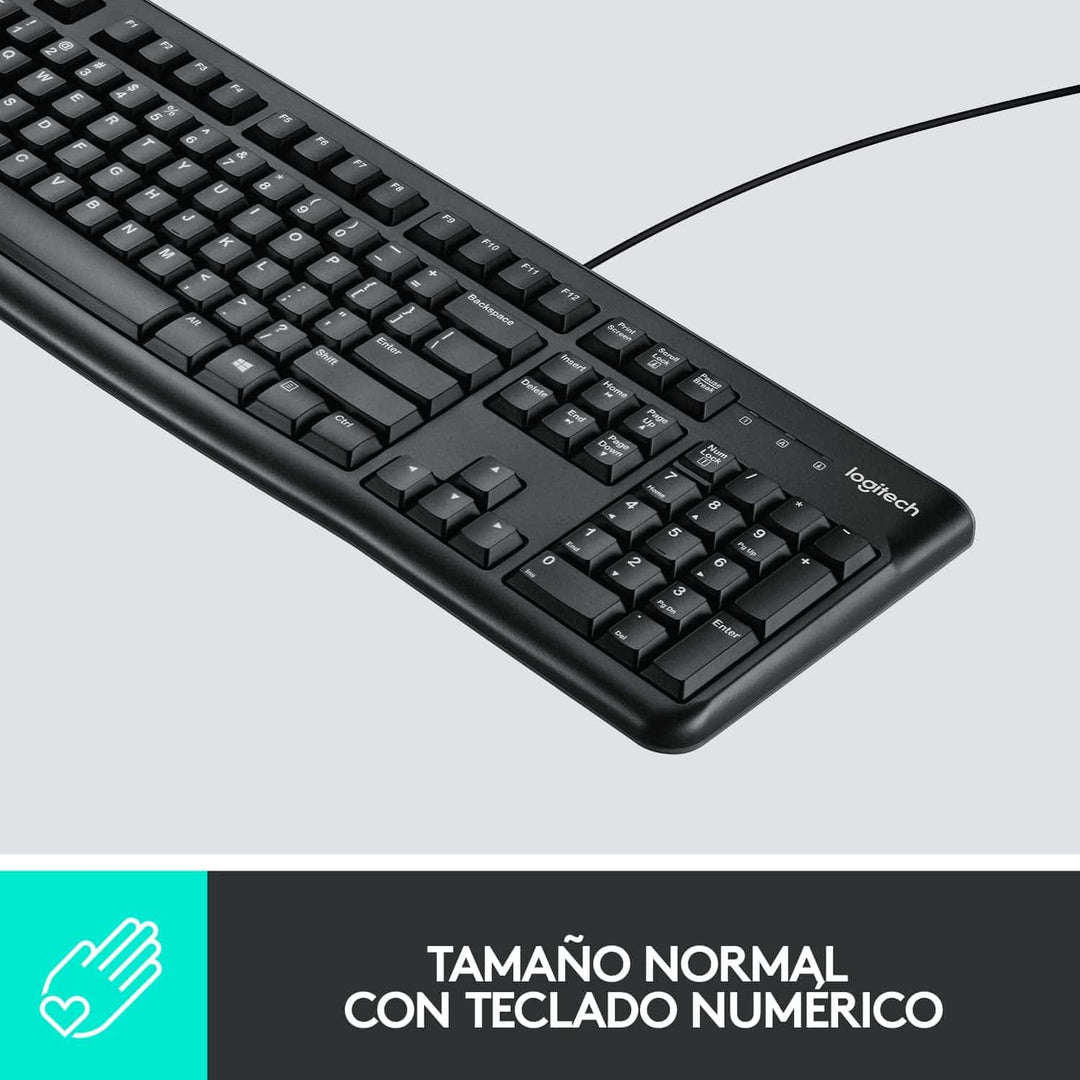 Teclado Logitech K120 Plug and Play Oficina Standard Durable - Achorao