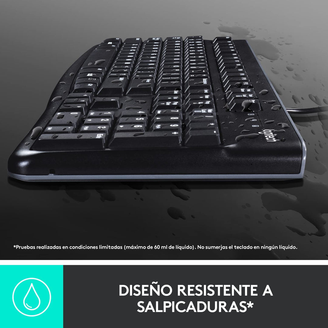 Teclado Logitech K120 Plug and Play Oficina Standard Durable - Achorao