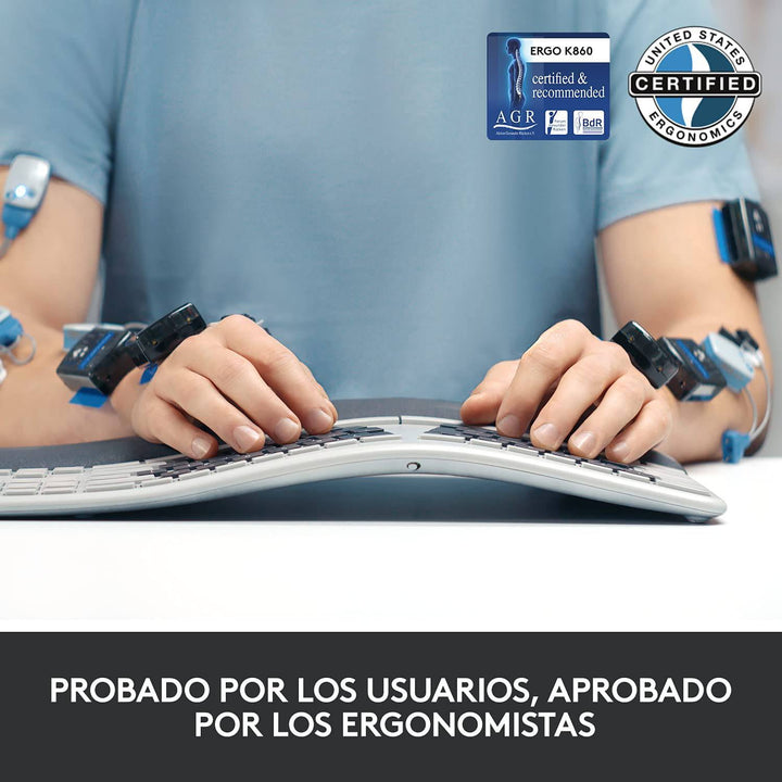 Teclado Logitech K860 ERGO Inalámbrico Ergonómico Bluetooth - Achorao