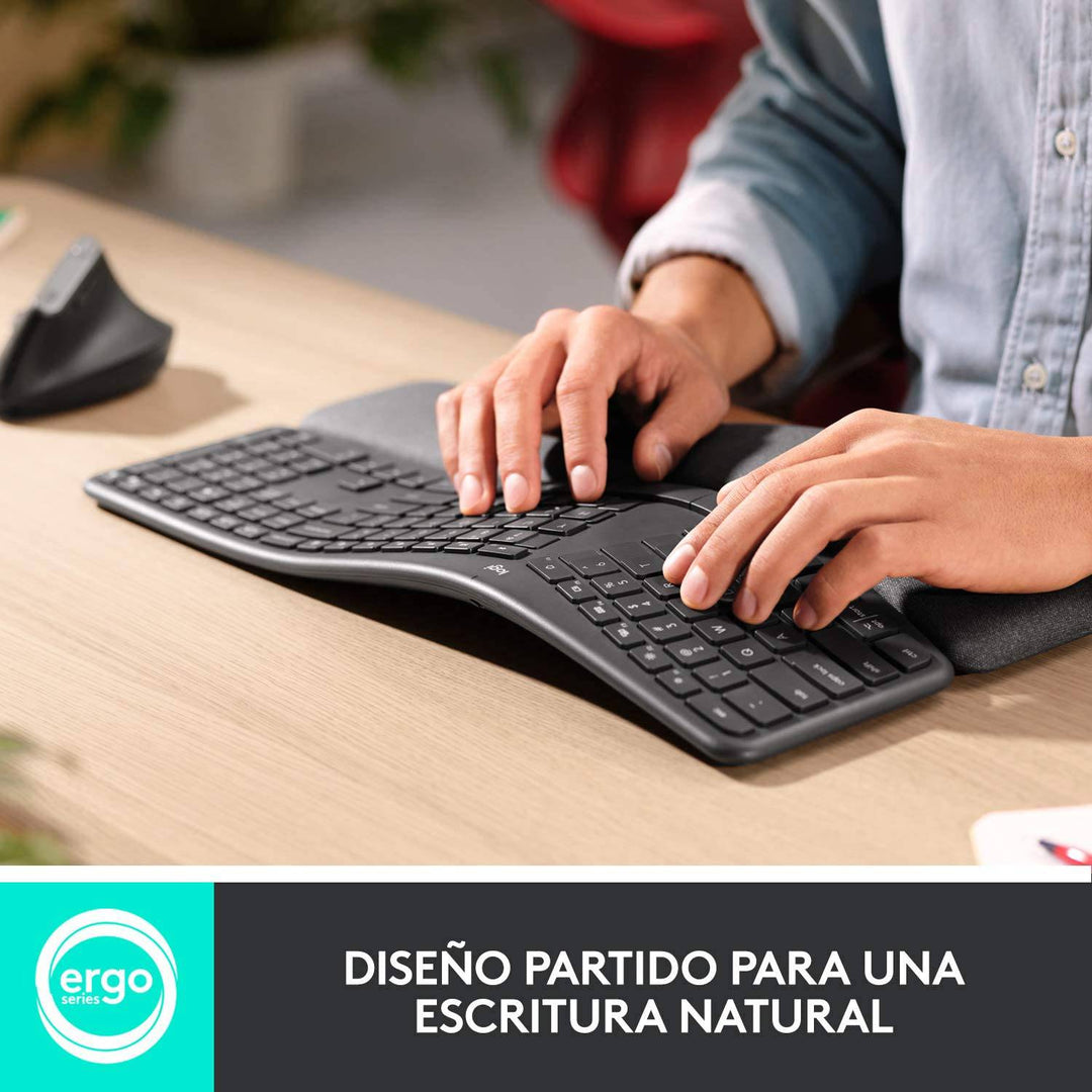 Teclado Logitech K860 ERGO Inalámbrico Ergonómico Bluetooth - Achorao