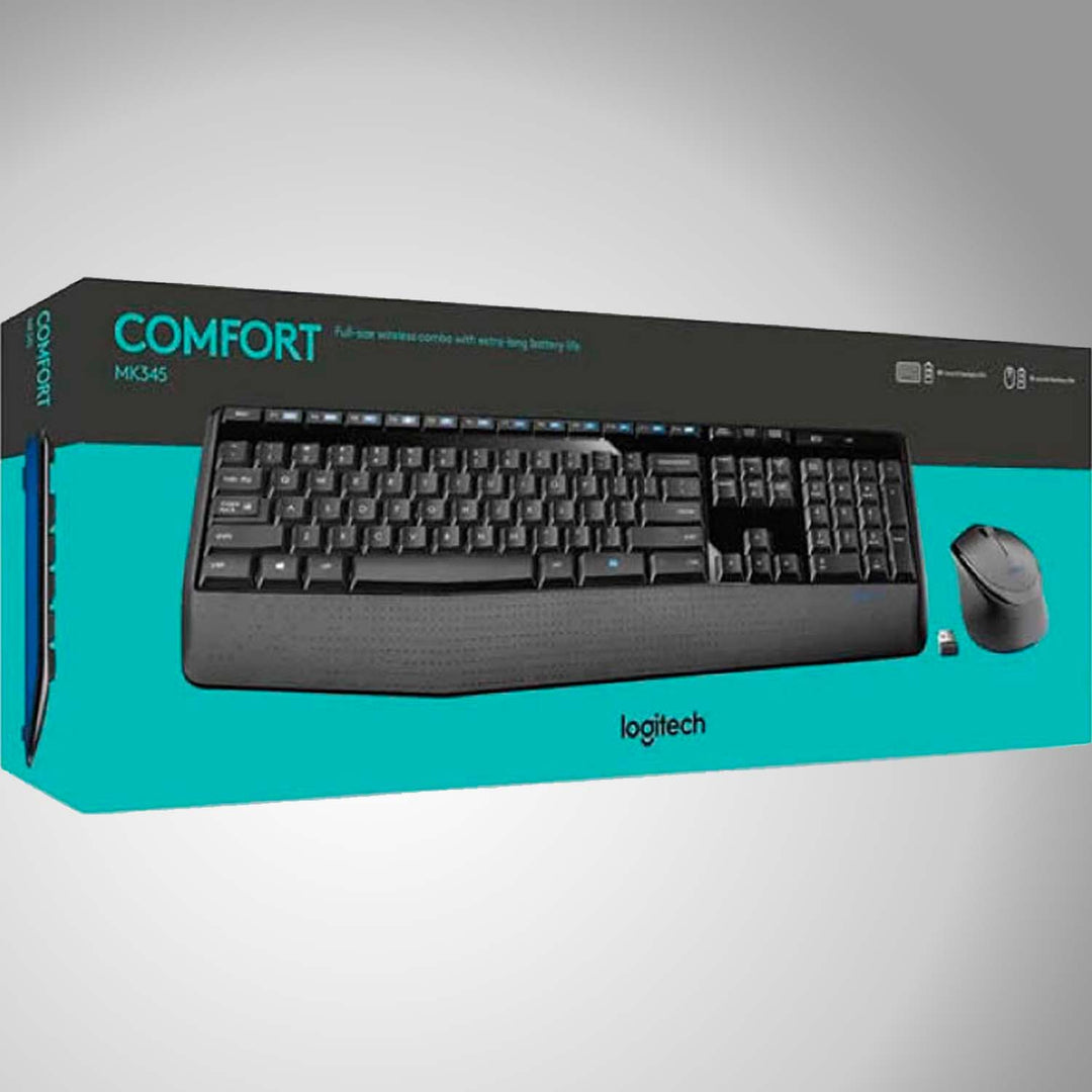 Teclado & Mouse Inalámbricos MK345 Confort  Plug and Play - Achorao