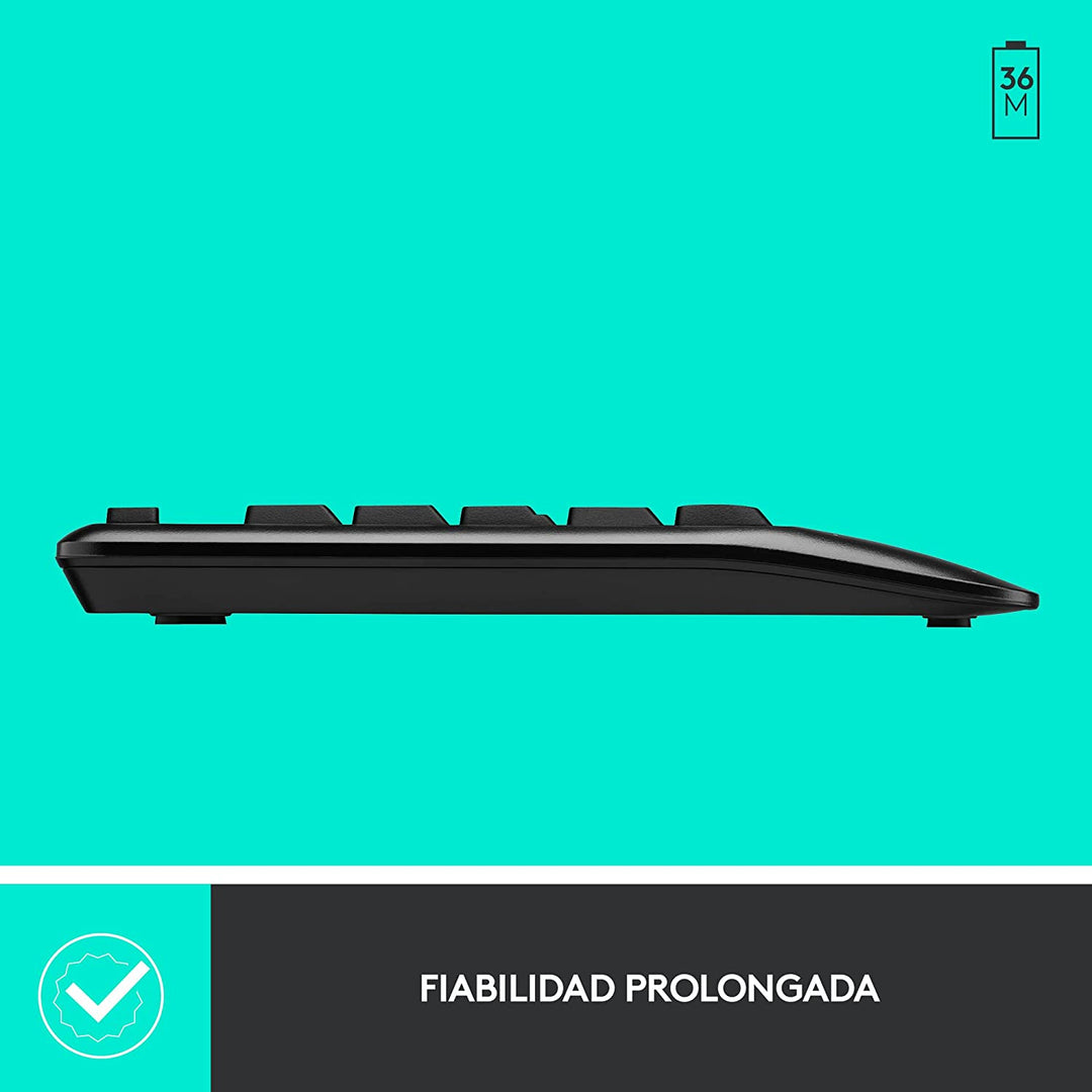 Teclado &amp; Mouse Inalámbricos MK345 Confort  Plug and Play - Achorao