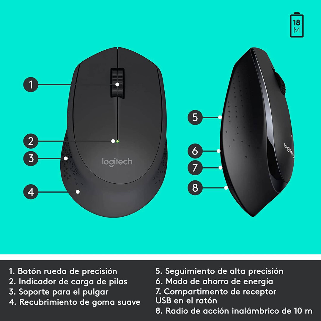Teclado &amp; Mouse Inalámbricos MK345 Confort  Plug and Play - Achorao