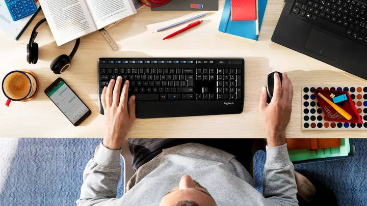 Teclado &amp; Mouse Inalámbricos MK345 Confort  Plug and Play - Achorao