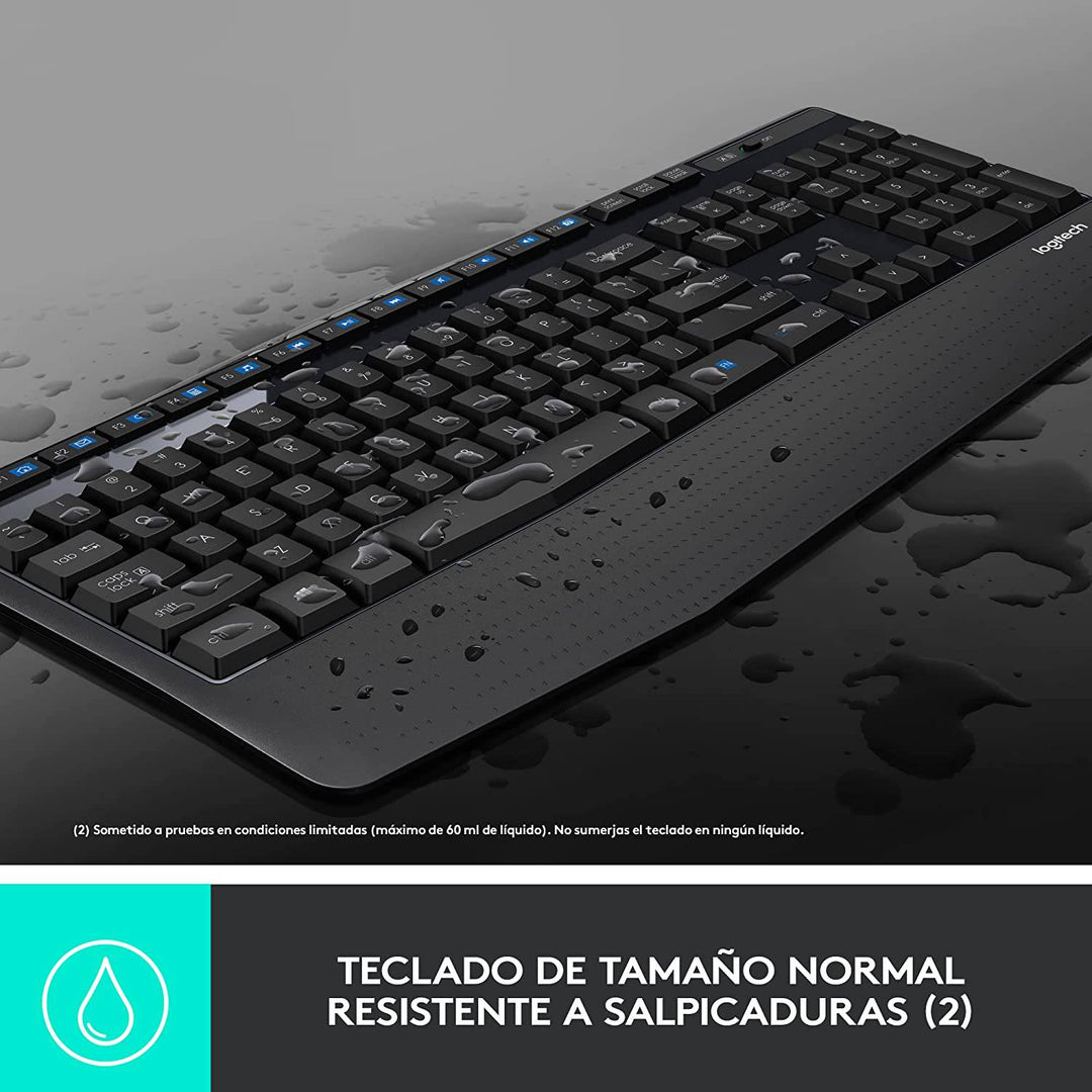 Teclado &amp; Mouse Inalámbricos MK345 Confort  Plug and Play - Achorao