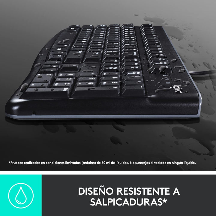 Teclado &amp; Mouse MK120 Anti salpicaduras - Achorao
