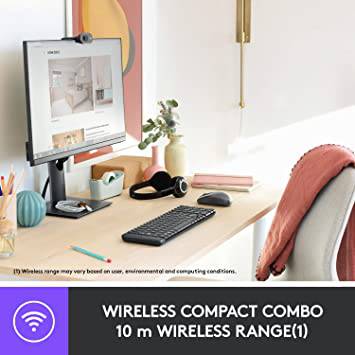 Teclado &amp; Mouse MK220 Wireless Compacto - Achorao