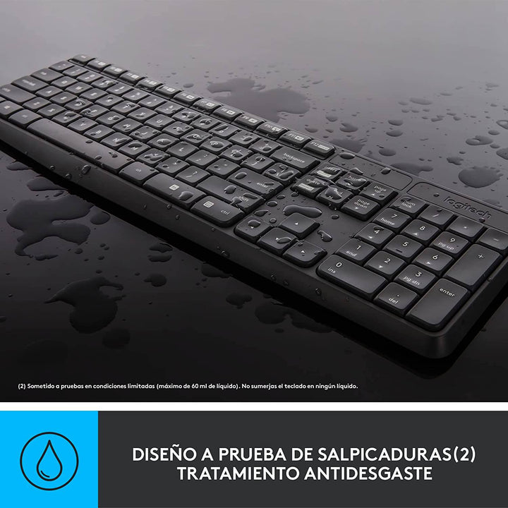 Teclado &amp; Mouse MK235 Inalámbricos Antisalpicaduras - Achorao