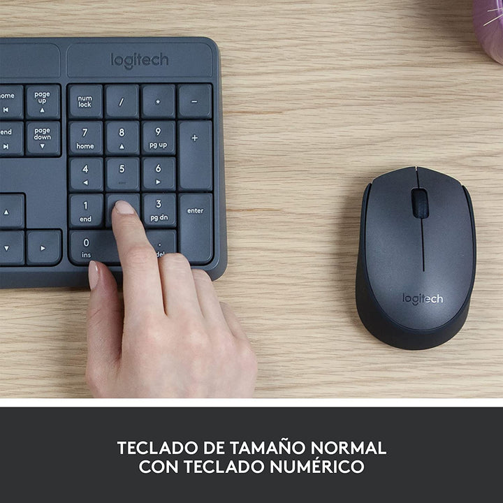 Teclado &amp; Mouse MK235 Inalámbricos Antisalpicaduras - Achorao