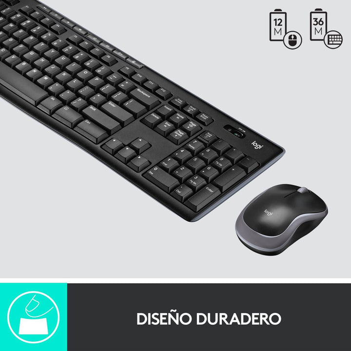 Teclado &amp; Mouse MK270 Inalámbricos Confort - Achorao