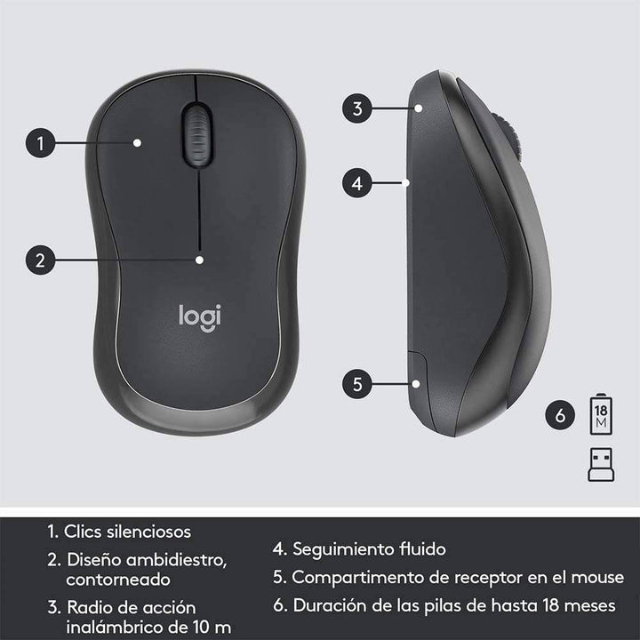 Teclado &amp; Mouse MK295 Inalámbricos Silencioso - Achorao
