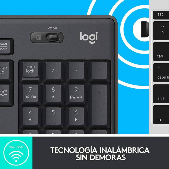 Teclado &amp; Mouse MK295 Inalámbricos Silencioso - Achorao