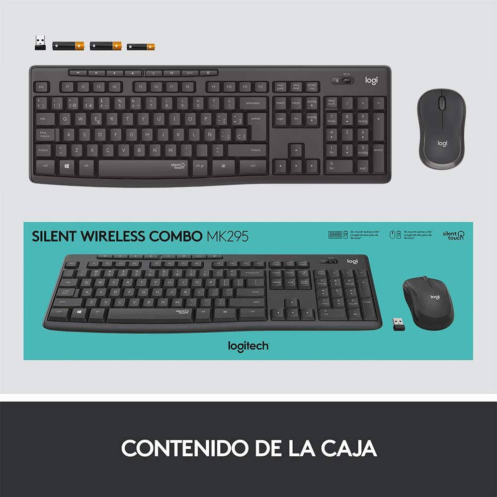 Teclado Mouse MK295 Inalámbricos Silencioso Achorao