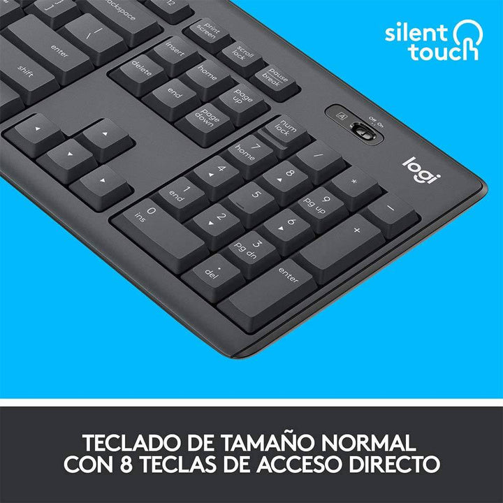 Teclado &amp; Mouse MK295 Inalámbricos Silencioso - Achorao