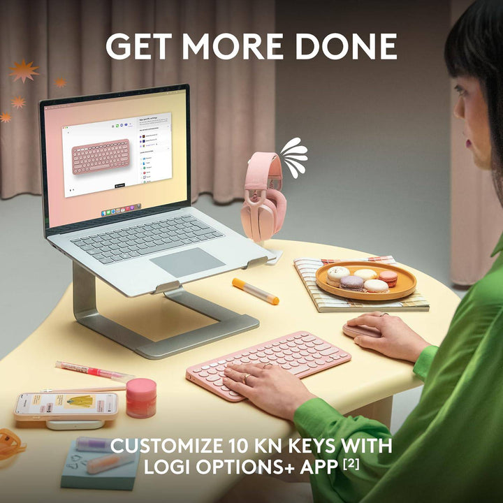 Teclado Logitech Pebble Keys 2 K380s Bluetooth Multiplataforma - Achorao