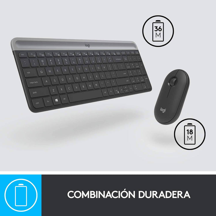 Teclado &amp; Mouse MK470  Inalámbrico Slim 36 Meses de Batería - Achorao
