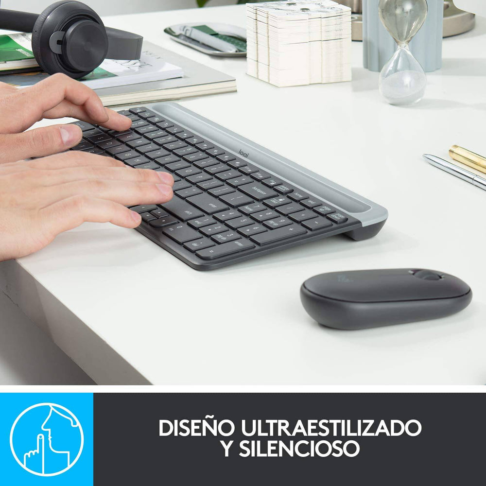 Teclado & Mouse MK470  Inalámbrico Slim 36 Meses de Batería - Achorao