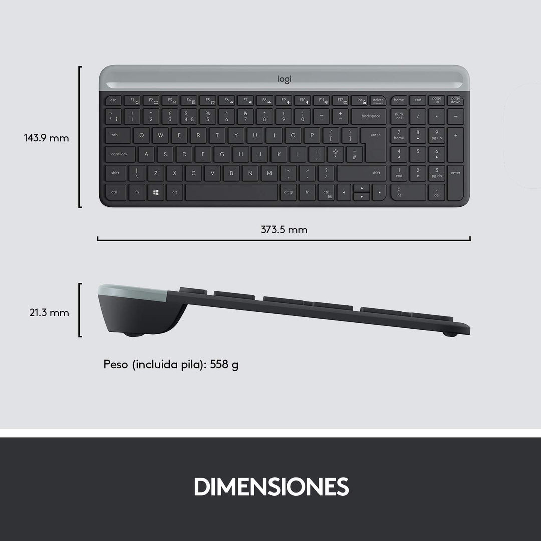 Teclado &amp; Mouse MK470  Inalámbrico Slim 36 Meses de Batería - Achorao