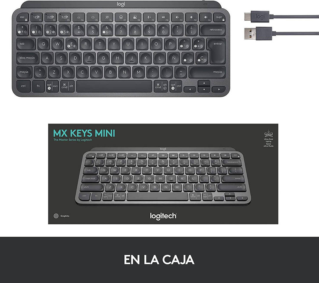 Teclado Mx Keys Mini Inalambrico Multidispositivo Bluetooth Mac / Win - Achorao