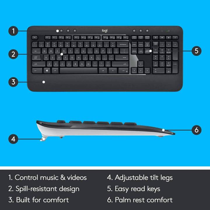 Teclado &amp; Mouse MK540 Inalámbrico USB Multimedia - Achorao