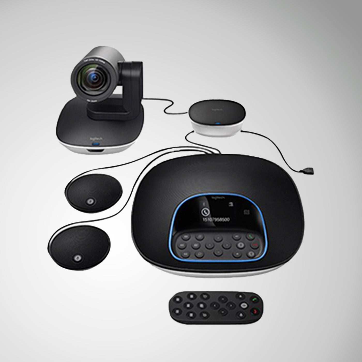 Cámara Logitech B2B Group Bundle Conferencecam Black - Achorao