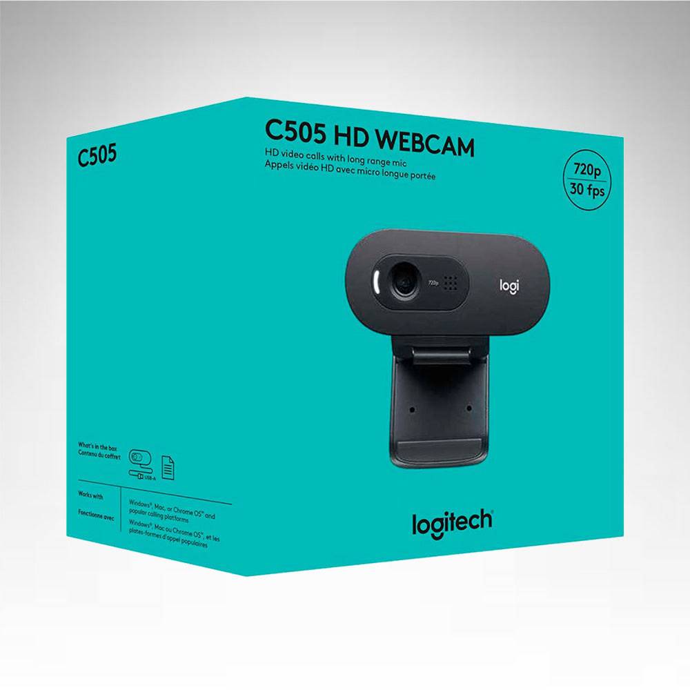 Webcam Logitech C505 con 720p y Micrófono de Largo Alcance - Achorao