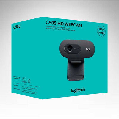 Webcam Logitech C505 con 720p y Micrófono de Largo Alcance - Achorao