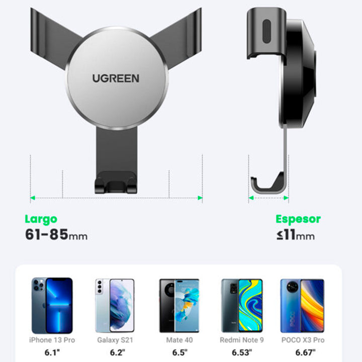 Soporte para teléfono UFREEN con ventilación de aire con accionamiento LP130 - Achorao