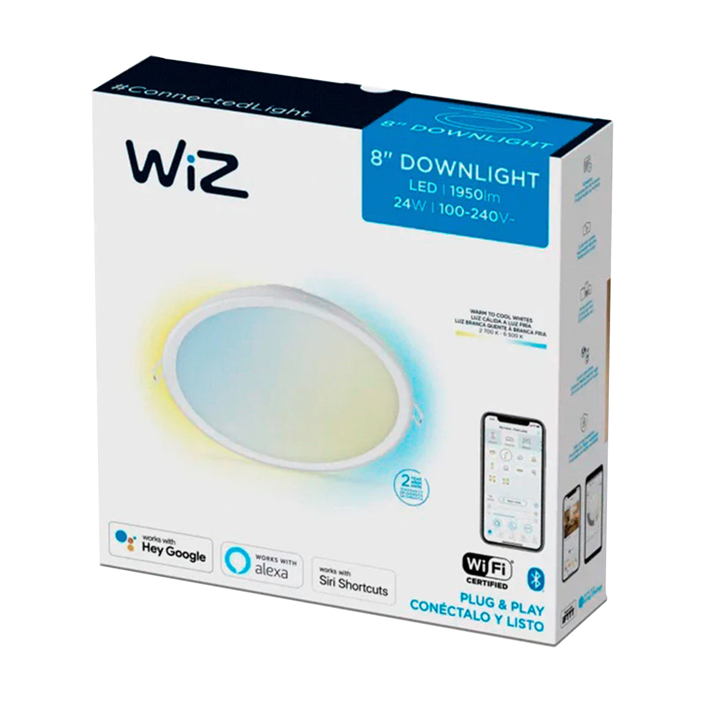 Luz empotrada de 8 pulgadas 24 W WIZ - Achorao