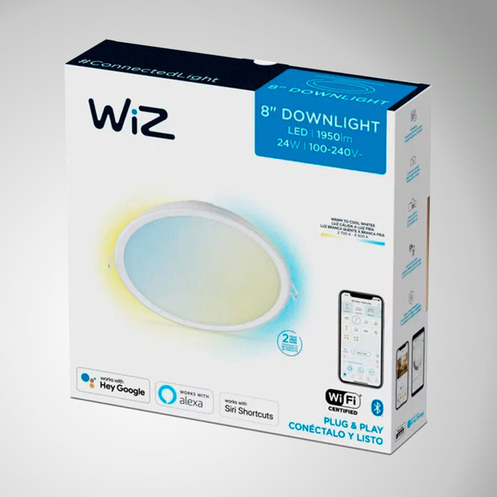Luz empotrada de 8 pulgadas 24 W WIZ  DEMO - Achorao