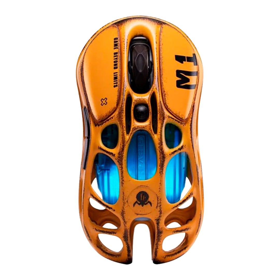 Mouse gamer GravaStar MERCURY M1 PRO Inalámbrico BATTLE WORN YELLOW (Sin Dongle)