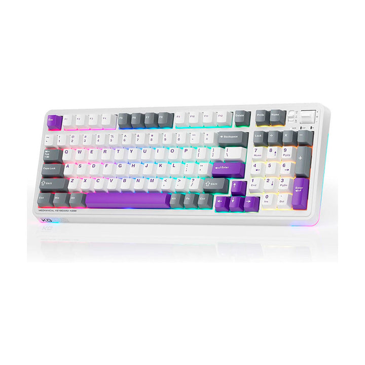 Teclado mecánico gamer MACHENIKE KG98, GR Silver switch, Inglés