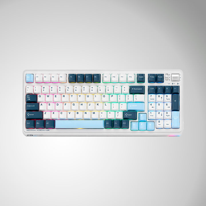 Teclado mecánico gamer MACHENIKE KG98, GR Silver switch, Inglés