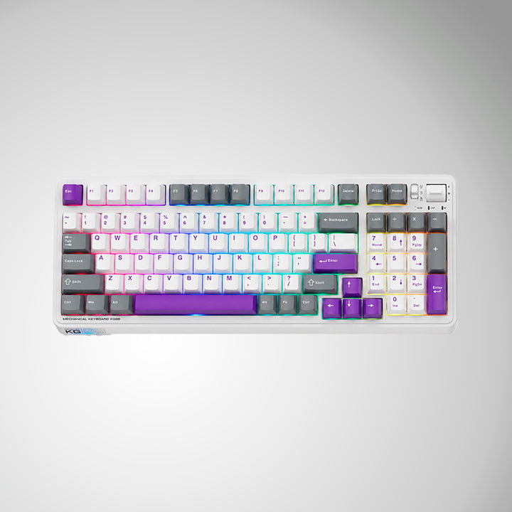 Teclado mecánico gamer MACHENIKE KG98, GR Silver switch, Inglés