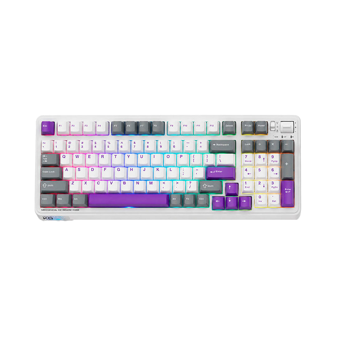 Teclado mecánico gamer MACHENIKE KG98, GR Silver switch, Inglés