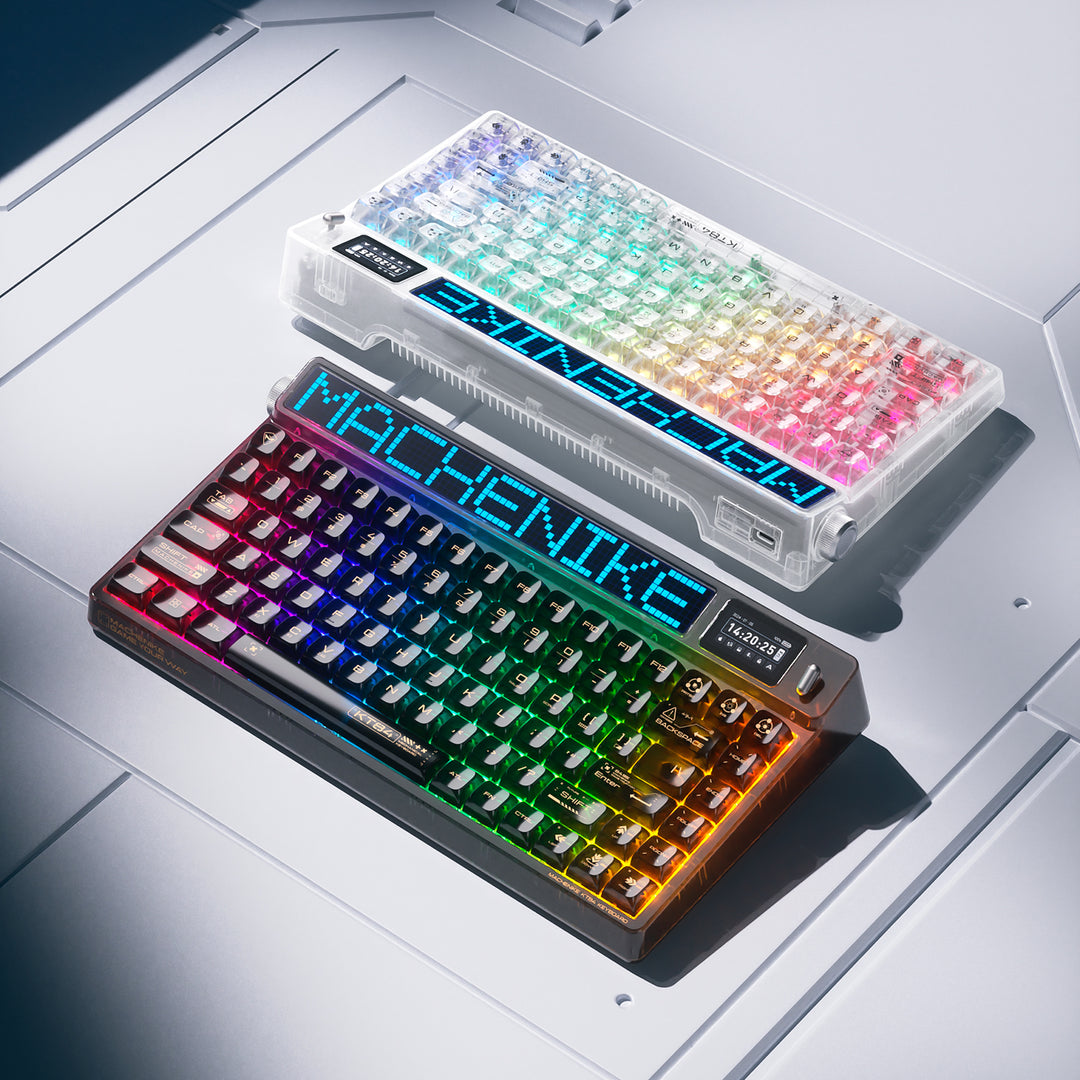 Teclado mecánico gamer Machenike KT84 pantalla inteligente